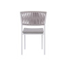Sedia Modena Set B Alluminio Bianco E Corda Beige Moia
