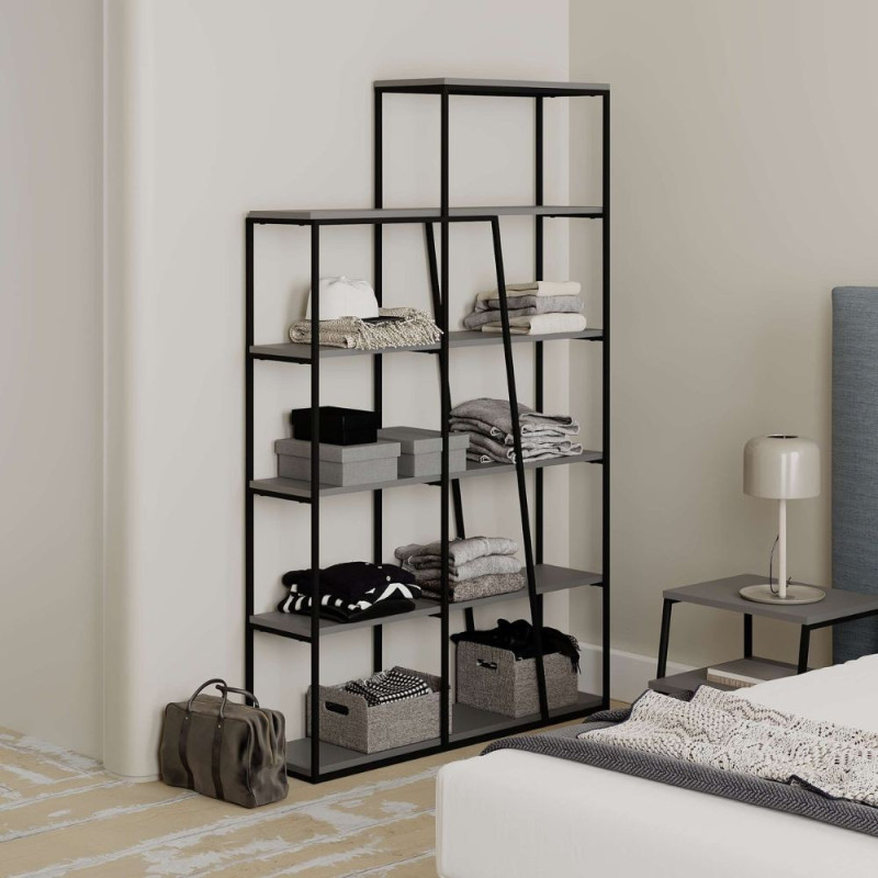 Libreria Pal antracite 110x29x178 cm moderna e versatile