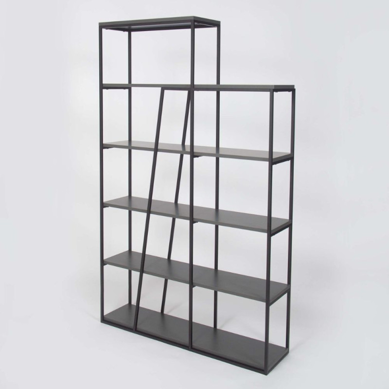 Libreria Pal antracite 110x29x178 cm moderna e versatile