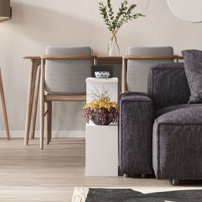 Tavolino da salotto Homemania bianco moderno e compatto