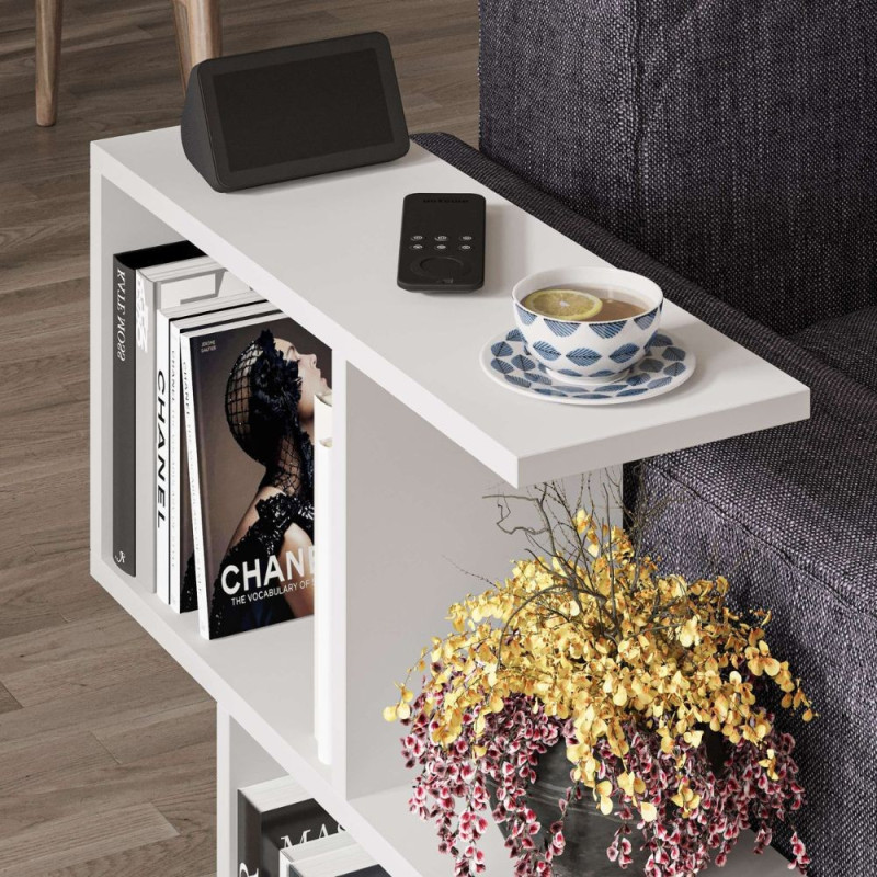 Tavolino da salotto Homemania bianco moderno e compatto