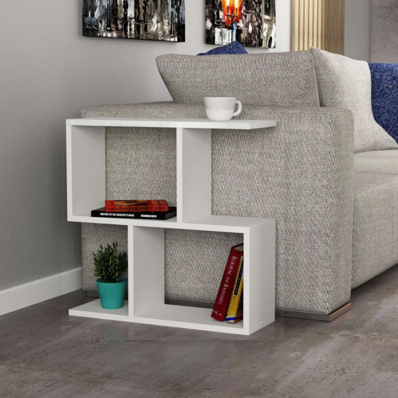 Tavolino da salotto Homemania bianco moderno e compatto