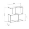 Tavolino da salotto Homemania bianco moderno e compatto