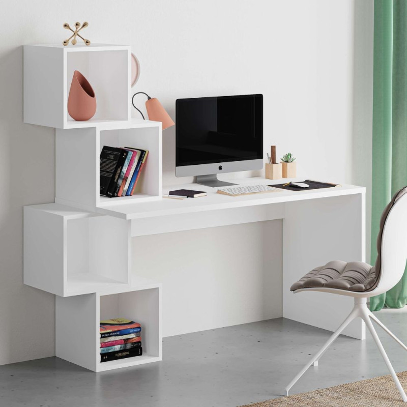 Scrivania Balance full bianco moderna e compatta per ufficio