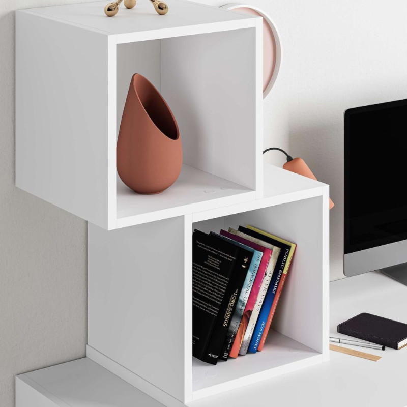Scrivania Balance full bianco moderna e compatta per ufficio