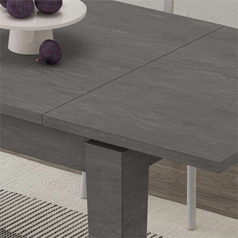 Tavolo allungabile Megaron retro grey 120x80 cm moderno e solido