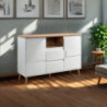 Madia Linz01B 2 ante 2 cassetti rovere e bianco moderna