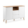 Madia Linz01B 2 ante 2 cassetti rovere e bianco moderna