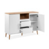 Madia Linz01B 2 ante 2 cassetti rovere e bianco moderna