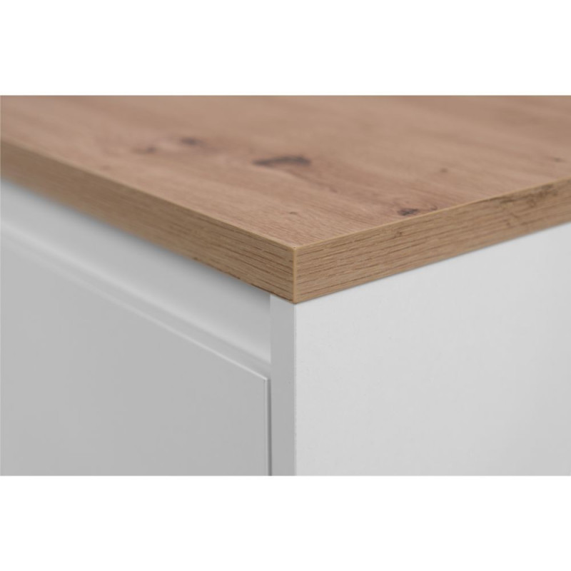 Madia Linz01B 2 ante 2 cassetti rovere e bianco moderna