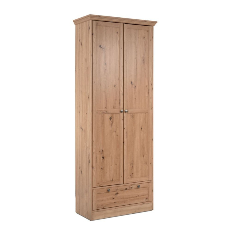 Armadio Timber 40A rovere anticato 2 ante 1 cassetto elegante