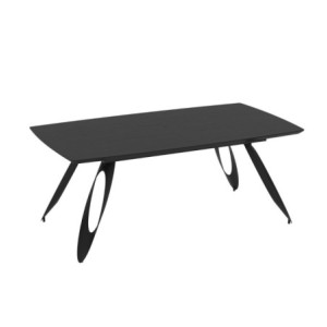 Zoom Tavolo allungabile Merkur con top e gambe colore nero