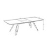 Tavolo allungabile Merkur top e gambe nero moderno e versatile