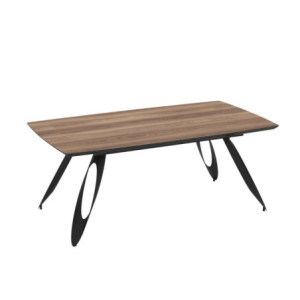 Zoom Tavolo allungabile Merkur con top rovere hazar frassinato e gambe colore nero