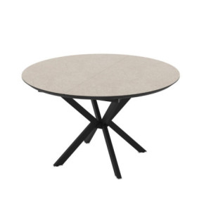 Zoom Tavolo allungabile Dobok con allunga 34 cm colore piano colore cashmere e gambe in metallo nero