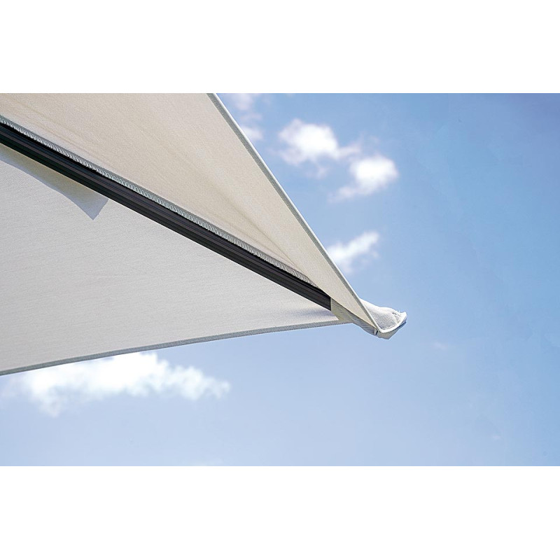 Ombrellone Roma 3x3 palo laterale antracite Made in Italy Moia