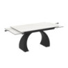 Tavolo allungabile Libra ceramica marmo bianco gambe nere moderno