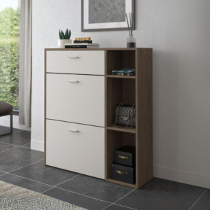 Scarpiera Takimi 2 ante a ribalta 1 cassetto columella cashmere