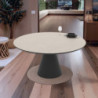 Tavolo allungabile Yandan piano cashmere gamba nera moderno