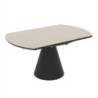 Tavolo allungabile Yandan piano cashmere gamba nera moderno