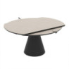 Tavolo allungabile Yandan piano cashmere gamba nera moderno