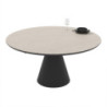Tavolo allungabile Yandan piano cashmere gamba nera moderno
