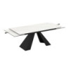Tavolo allungabile Monza top ceramica marmo bianco gambe nere