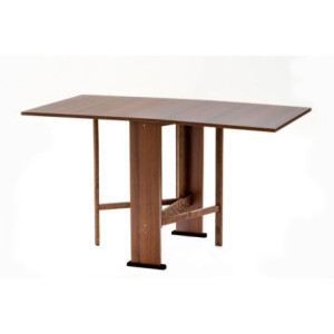 Tavolo pieghevole salvaspazio Mati 74x136 colore noce moderno