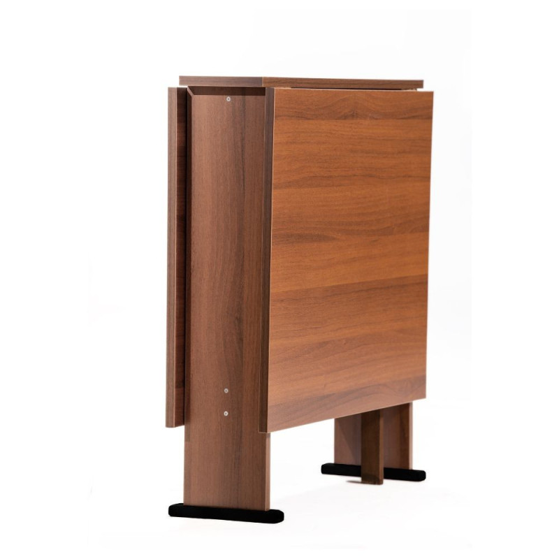 Tavolo pieghevole salvaspazio Mati 74x136 colore noce moderno