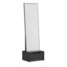 Specchio con base cassetto Kale antracite effetto cannettato