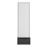 Specchio con base cassetto Kale antracite effetto cannettato
