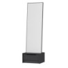 Specchio con base cassetto Kale antracite effetto cannettato