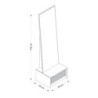 Specchio con base cassetto Kale antracite effetto cannettato
