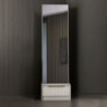 Specchio con base cassetto Kale cashmere effetto cannettato