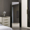 Specchio con base cassetto Kale cashmere effetto cannettato