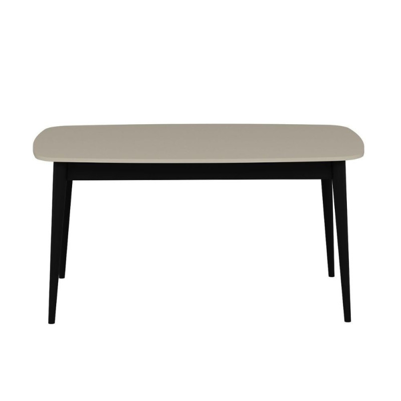 Tavolo allungabile Prime top cashmere gambe metallo nero moderno