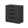 Cassettiera Kale 4 cassetti filo effetto cannettato antracite