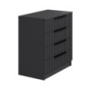 Cassettiera Kale 4 cassetti filo effetto cannettato antracite
