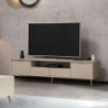 Porta TV Kale 4 ante effetto cannettato cashmere oro moderno
