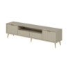 Porta TV Kale 4 ante effetto cannettato cashmere oro moderno