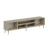 Porta TV Kale 4 ante effetto cannettato cashmere oro moderno