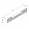 Porta TV Kale 4 ante effetto cannettato cashmere oro moderno