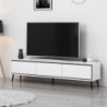 Porta TV Mandy 3 ante bianco piedini neri moderno e pratico