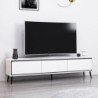Porta TV Mandy 3 ante bianco piedini neri moderno e pratico