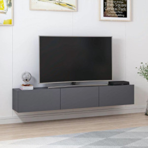 Zoom Porta tv sospeso Rigel con 3 ante colore antracite
