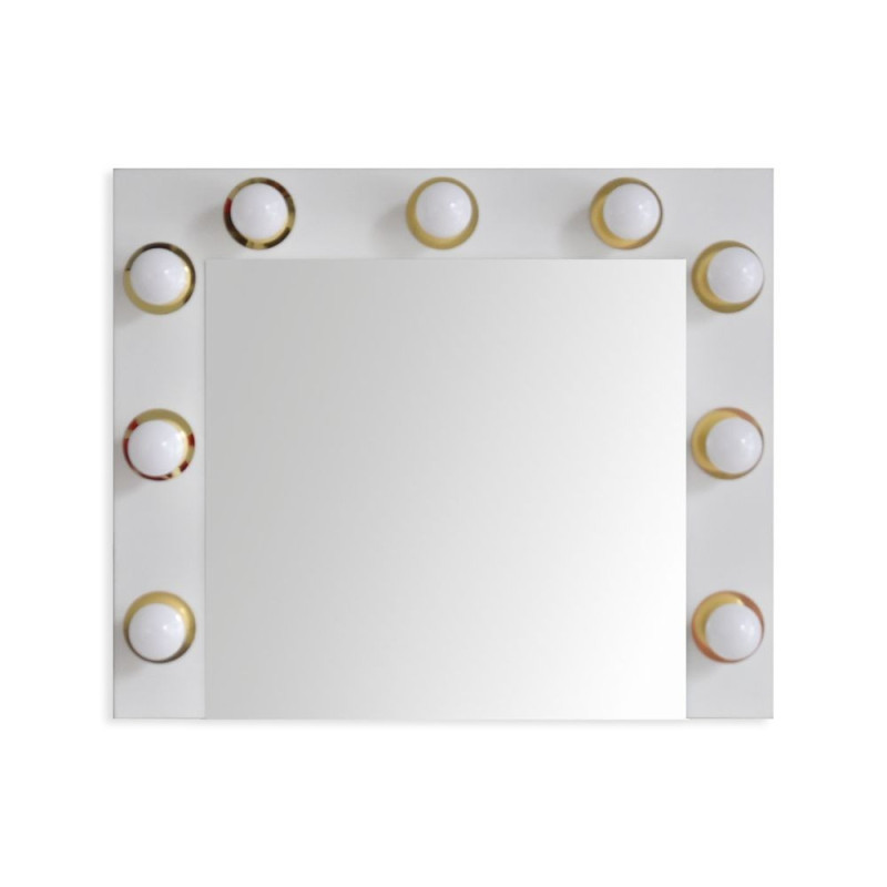 Specchio trucco Armin bianco con luci LED moderno e pratico