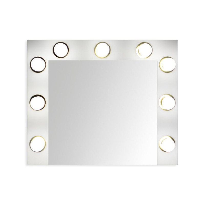 Specchio trucco Armin bianco con luci LED moderno e pratico