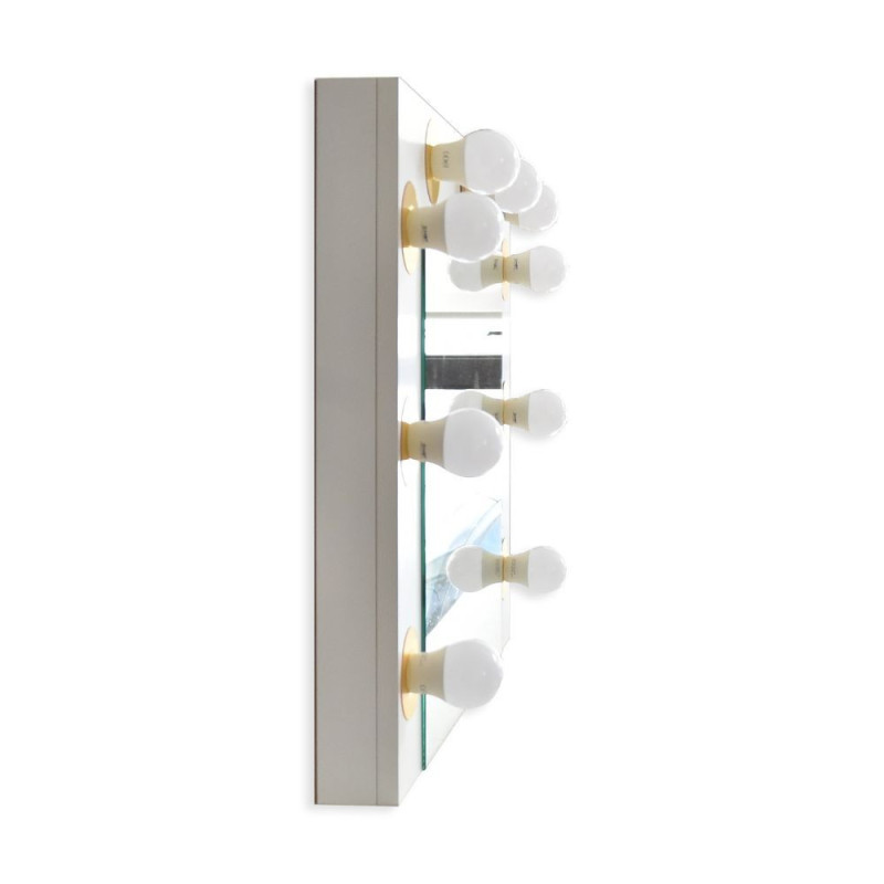 Specchio trucco Armin bianco con luci LED moderno e pratico