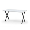 Tavolo fisso Brayn piano bianco piedi ferro nero moderno