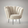 Poltrona Orel velluto sabbia Riviera 1 elegante e confortevole